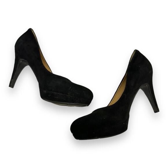 Marc Fisher Womens Shoes Sz 8 M Black Heels Rounded Toe Platform Pumps - Picture 4 of 7
